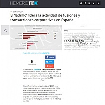 El ladrillo lidera la actividad de fusiones y transacciones corporativas en Espaa